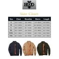 thumbnail image 7 of Hood Crew Men's Bomber Jacket Casual Zipper Coat Lightweight Long Sleeve Sportwear Windbreaker Navy XL, 7 of 7