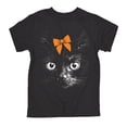 thumbnail image 2 of Instant Message - Black Cat Face - Youth Short Sleeve Tee, 2 of 6
