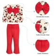 thumbnail image 5 of Disney Clothes Baby Girls Bow Pant Set – Minnie Mouse & Marie Long Sleeve Ruffle Top and Pants Outfit Set (12M–24M), 5 of 7