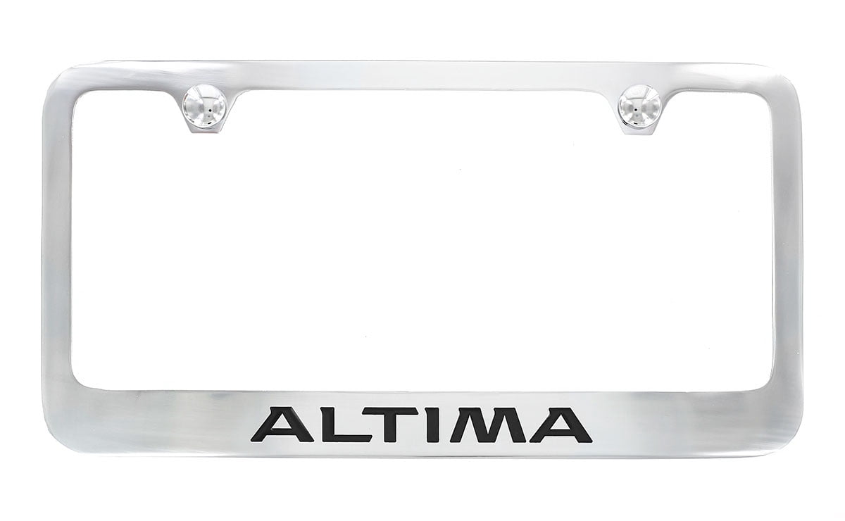Nissan Altima chrome plated metal license plate frame holder 2 hole