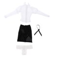 thumbnail image 4 of 1/6 conjunto de ropa para muñeca femenina uniforme blusa de manga larga, figuras de acción coleccionables ropa para figura de acción femenina de 12 Negro CUTICAT Traje de muñeca femenina, 4 of 6