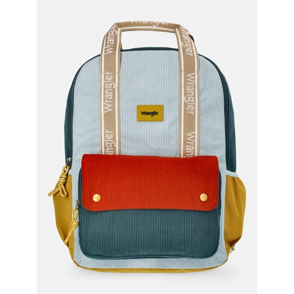 Wrangler Unisex 17" Golden Color Block Backpack, Gold