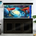 thumbnail image 4 of Cosmic Galactic Vortex Reptile Habitat Background, Space Parallel Space Themed Terrarium Background, Cool Aquarium Background with 10 EVA Double-Sided Tape, 60X24IN, 4 of 5