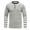 White, variant on Men's Long Sleeve Striped Henley Shirt, Classic 3-Button Placket Casual Lightweight Fashion Tee, Regular Fit
