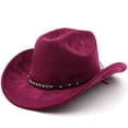 thumbnail image 2 of Western Cowboy Hat For Outdoor Adventure Travel Riding And Country Style Craftsmanship With Curved Brim And Timeless Appeal, 2 of 3