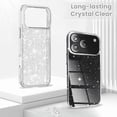 thumbnail image 3 of Entronix Phone Case Compatible with iPhone 17 Pro - Hard Back Sparkly Glitter Clear Cover, 3 of 6