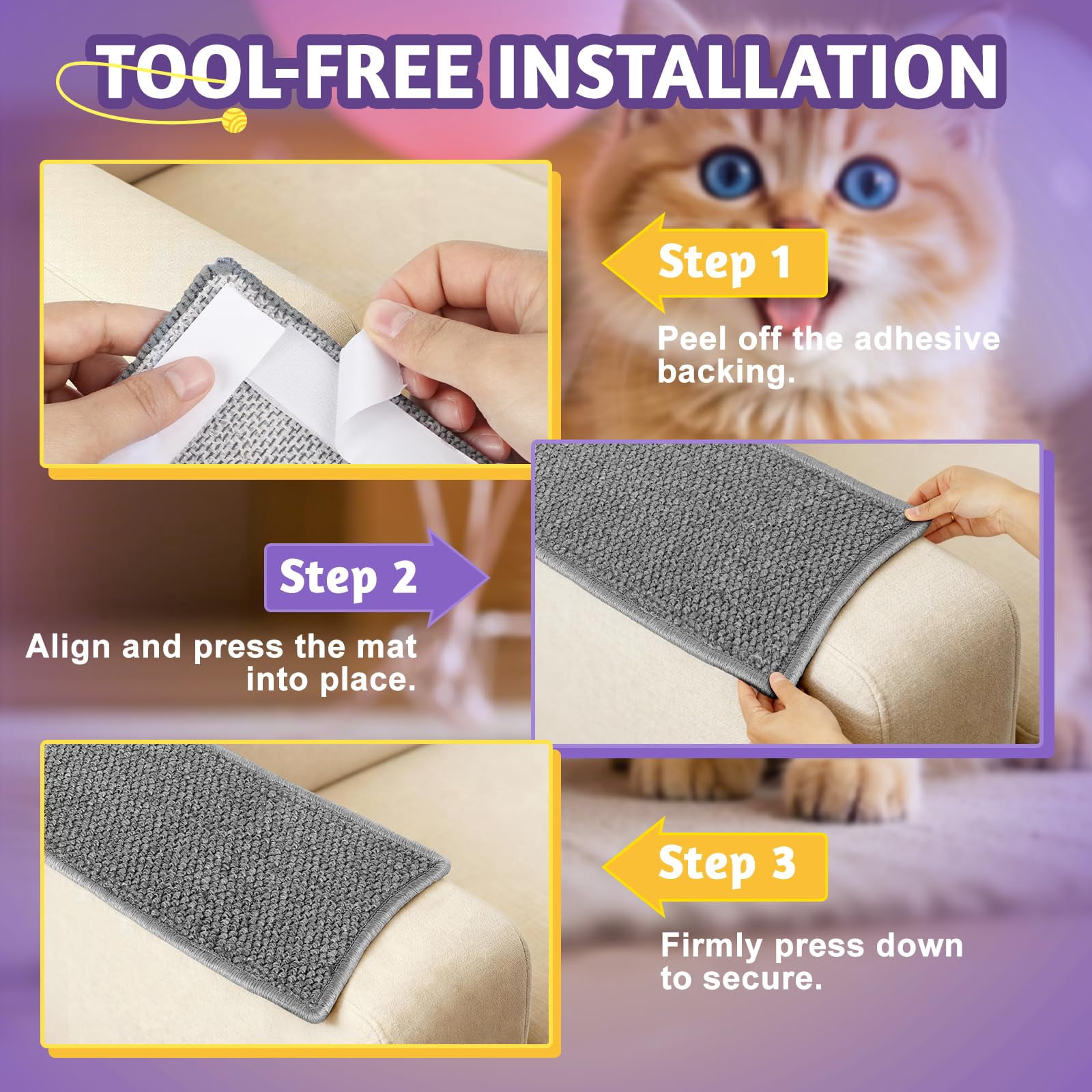 Door Protector From Cat 19.6" X 7.8" Wall Corner Scratcher  Anti Scratch Frame Furniture For Indoor Cats