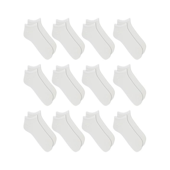 Athletic Works Men's Lightweight No Show Socks, 12-Pack, Moisture-Wicking, Lightweight Fabric, Fits Shoe Sizes 6-12