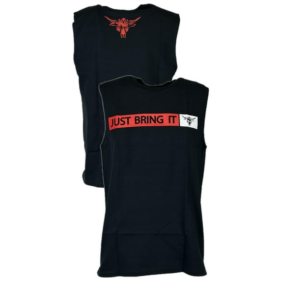 The Rock Just Bring It Sleeveless Mens Black Muscle T-shirt L