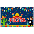 thumbnail image 1 of Colorful Mexican Fiesta Theme Background Backdrop Banner with Sombrero Cactus Elements Party Decorations for Fiesta Parties Photo Booths Celebrations Decor Props, 1 of 3