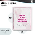 thumbnail image 3 of Pink Text for Toilet Paper Canvas Wall Art, design by Ziwei Li, 3 of 8