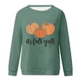 thumbnail image 3 of KIHOUT Hauts en Liquidation, Chandails en Molleton à Manches Longues pour Femmes Automne, Blouse Imprimée Graphique Citrouille, Col Rond, Décontracté, Ample, Sans Capuche, 3 of 3