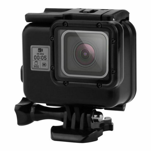 Black 60M Diving Full Body Waterproof Hoursing Case Touch Screen Backdoor For Gopro Hero 5/6/7 Parts