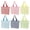 Mixed, variant on 6 Pack Small Striped Canvas Tote Bag, Mini Handheld Cotton Shopping Bags Bulk-Pink