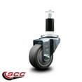 thumbnail image 2 of 3 Inch Thermoplastic Rubber Wheel Swivel 1-3/8 Inch Expanding Stem Caster SCC, 2 of 2