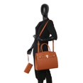 thumbnail image 5 of RAGSTO 2 Pieces Women Satchel Handbags and Wallet Set Faux Leather Top Handle Tote Bags with Shoulder Strap, Black-Size L, 5 of 5