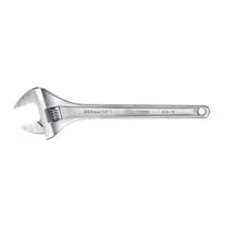 Westward Adj. Wrench,24",2-3/4" Cap.,Chrome 31D027