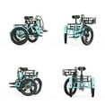 thumbnail image 5 of Lilypelle  Electric Folding Tricycle for Adults & Seniors,three 20*3in Fat Tires Ebike with 500W Motor & 48v 14.5Ah Detachable lithium battery,Cyan, 5 of 16