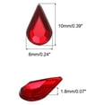 thumbnail image 2 of Uxcell 200Pcs Flat Back Acrylic Teardrop Gems 0.24" x 0.39" Artificial Rhinestones for DIY Crafts Bead Red, 2 of 4