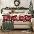 thumbnail image 5 of Nmdmisc Christmas Decorations Pillow Covers 18x18 Red Black Buffalo Check Plaid Pillow Cases Christmas Decor for Sofa Couch Christmas Decorations, 5 of 6
