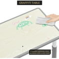 thumbnail image 4 of Historyli Juego de mesa y 6 sillas para niños pequeños, altura ajustable, diseño de grafiti, patas antideslizantes, mesa de actividades para niños de 2 a 10 años, guardería, aula, hogar, gris oscuro, 4 of 6