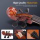 thumbnail image 2 of Doredo Kit de violín 1/4, violín principiante para niños, estudiantes, juego completo de violín para niños con estuche, arco, colofonia, ideal para niños principiantes de 5 a 7 años, acabado natural, 2 of 5