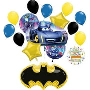 Anagram Batwheels Birthday Party Supplies 16 pc Bat Emblem Balloon Bouquet Decorations