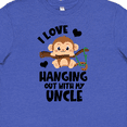 thumbnail image 4 of Inktastic Monkey I Love Hanging out with My Uncle Youth T-Shirt, 4 of 5