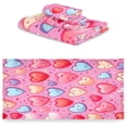 thumbnail image 2 of Valentine's Day Heart Towels 3 Pack Bath Towels for Bathroom Set Soft Cotton Highly Absorbent Lightweight & Quickdry Towel Set 1 Bath Towel,1 Hand Towel,1 Washclothe Wash cloth, 2 of 6