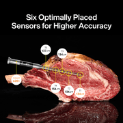 Typhur Sync Dual Pro Smart Wireless Meat Thermometer 3000 FT Sub-1G Enhanced Signal, WiFi Unlimited Range, 6 Sensor Probe