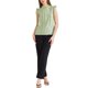 thumbnail image 2 of Camisa sin mangas con volantes para mujer INSPIRE CHIC, escote en V, con abertura, tops casuales elegantes, Verde claro S, 2 of 6
