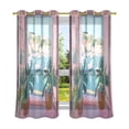 thumbnail image 6 of Yayeee Window Curtains Set of 2 for Living Room Light Filtering 63"x42", Sea Boat, 6 of 7