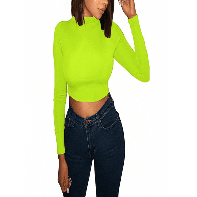 xiaxaixu Pulls Slims Demi Col Roulé à Manches Longues pour Femmes