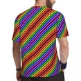 thumbnail image 3 of T Shirt For Men Neon Rainbow Sportswear Summer Pride Colorful Pattern Street Style Fashion Tee Shirt, 3 of 7