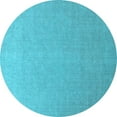 thumbnail image 1 of Ahgly Company Indoor Round Solid Light Blue Modern Area Rugs, 5' Round, 1 of 4