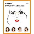 thumbnail image 6 of Cyxus Blue Light Glasses For Women Light TR90 Blue Light Blocking Eyeglasses Round Cat Eyes Computer Eyewear Anti Eye Strain Glasses（Crystal）, 6 of 8