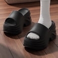 thumbnail image 2 of RotHome Platform Cloud Slides for Women Open Toe Round Non Slip Shower Shoes Soft Cushion Lightweight House Slippers Casual Summer Vacation Beach Walking Sandals, 2 of 6