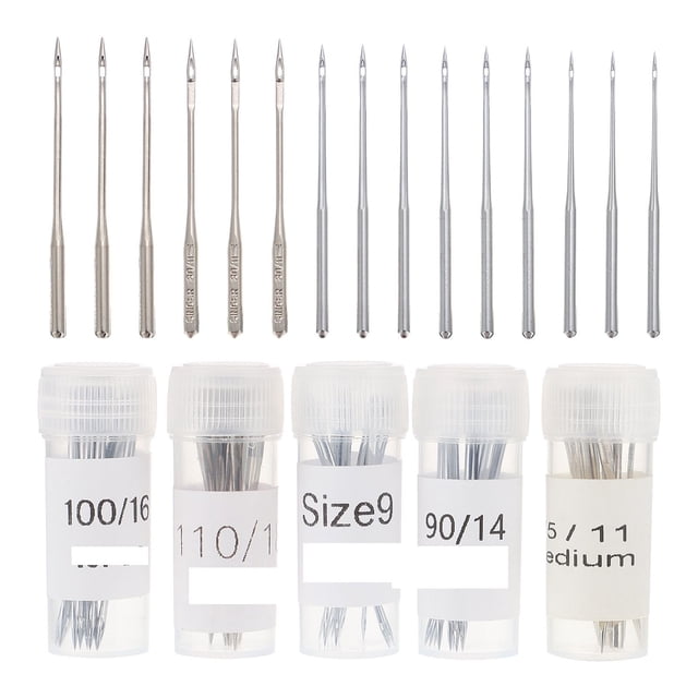 Milisten 50Pcs Stainless Steel Sewing Machine Needles with Side Opening for Various Sewing Machines