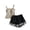 Black, variant on Women's Lace Trim Relaxed Fit Two-Piece Sleepwear Set, V-Neck Cami Top with Matching High Waist Shorts, Comfortable Nightwear for Women