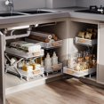 2Tier Height Adjustable Organizer Under Sink Organizer Spice