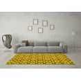 thumbnail image 3 of Ahgly Company Indoor Round Abstract Yellow Modern Area Rugs, 7' Round, 3 of 4