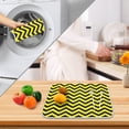 thumbnail image 4 of Ryvnso Yellow Lines Dish Drying Mat for Kitchen Countertop 16x18 Small Dish Pad Drainer Rack Dish Sink Mats, 4 of 7