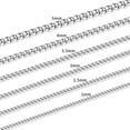 thumbnail image 4 of 2pcs-Chaîne （70cm） Homme Collier et Bracelet en Acier Inoxydable Argent, 4 of 4