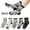Style a, variant on Esaierr Kids Baby Socks for Boys Girls 5 Pairs Non Skid Anti Slip Crew Socks Toddler Athletic Mid-Tube Socks Cotton Socks for 1-7 Years Old