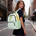 thumbnail image 3 of Yspwyqan Backpack for Little Boys, Green Axolotl 17" Cute Daypack, 600D Polyester Kids Backpack with Front Pocket for Preschool Kindergarten Travel Hiking, 3 of 7