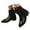 Black, variant on Black Cowboy Boots for Women Splice Leather Pull on Pointed Toe Cowgirl Ankle Booties Low Heel Dressy Western Short Boots