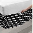 thumbnail image 2 of Crazy Art Bed Skirt, Abstract Monochrome Layout of Geometric Hipster Feels, Elastic Bedskirt Dust Ruffle Wrap Around for Bedding Decor, 4 Sizes, Charcoal Grey and White, by Ambesonne, 2 of 2