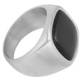 thumbnail image 4 of Anillo Para Hombre, Accesorio De Joyería Pulida, Anillo De Acero Inoxidable Clásico Personalizado Para Viajes Para Uso Diario Para Fiestas ANGGREK Ágata negra, 4 of 8