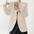 thumbnail image 3 of Mgmyaa Women's Blazer Top Coat Fashion Solid Color Long-Sleeve V-Neck Casual Garment, 3 of 6