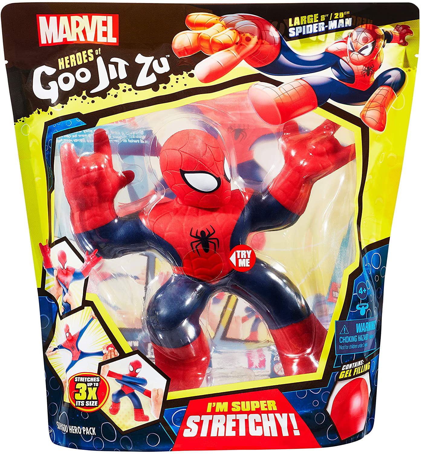 Marvel Heroes of Goo JIT Zu Spider-man VS Venom Stretches 3x It's Size for sale online 